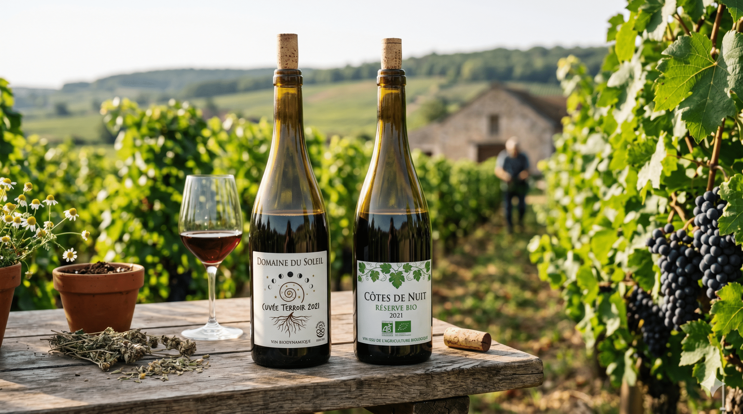 Vin biodynamique vs vin bio : différences, labels et exemples chez Gare aux Vins